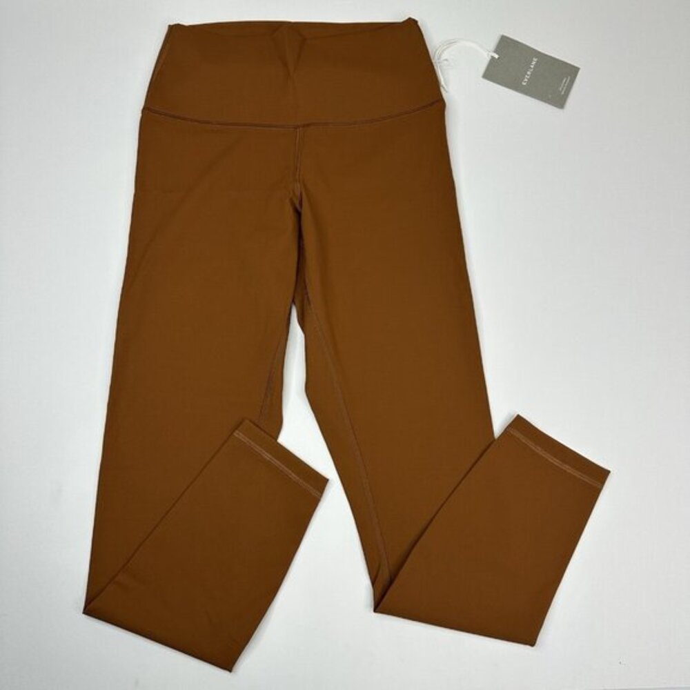 Everlane Perform Ankle Leggings Amber Brown High Rise Recycled Nylon Women S NWT